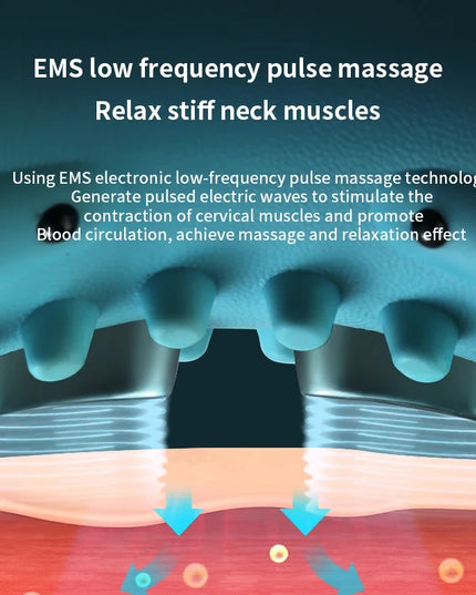 Multifunctional Electric Neck Massager: Vibration and Heat Therapy for Cervical Spine Relief