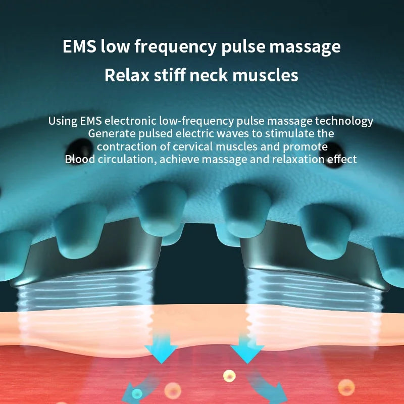 Multifunctional Electric Neck Massager: Vibration and Heat Therapy for Cervical Spine Relief