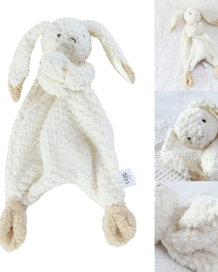 11" Soft Bunny Comforter: Teething Toy & Doll Room Decor for Infants