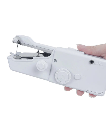 Portable Mini Sewing Machine: Compact Handheld Needlework Tool with Bobbin for DIY Projects