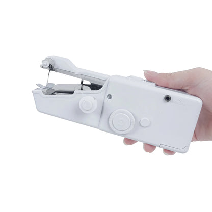 Portable Mini Sewing Machine: Compact Handheld Needlework Tool with Bobbin for DIY Projects
