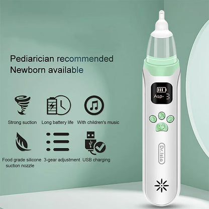 Child-Friendly Electric Nasal Aspirator: Dr.Isla Silicone Nose Cleaner with Safe Suction for Babies