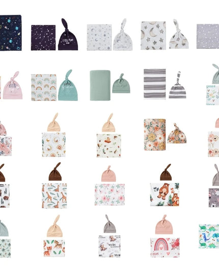 Baby Swaddle and Hat set