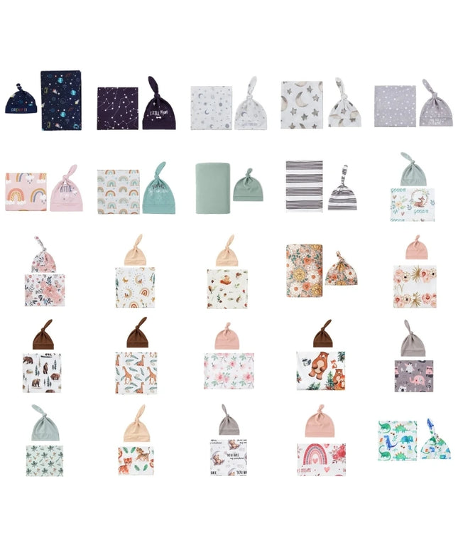 Baby Swaddle and Hat set