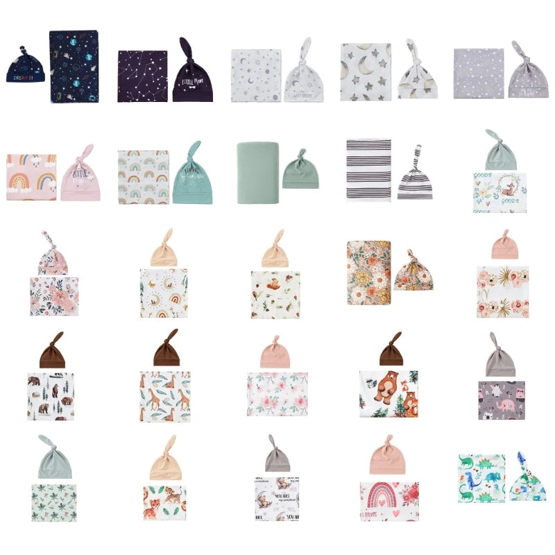 Baby Swaddle and Hat set