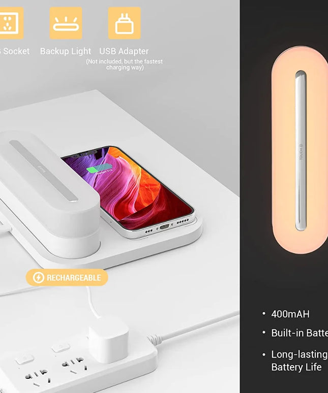 Fast Charge Wireless Desk Lamp: Adjustable Touch Light for Bedroom and Office Use