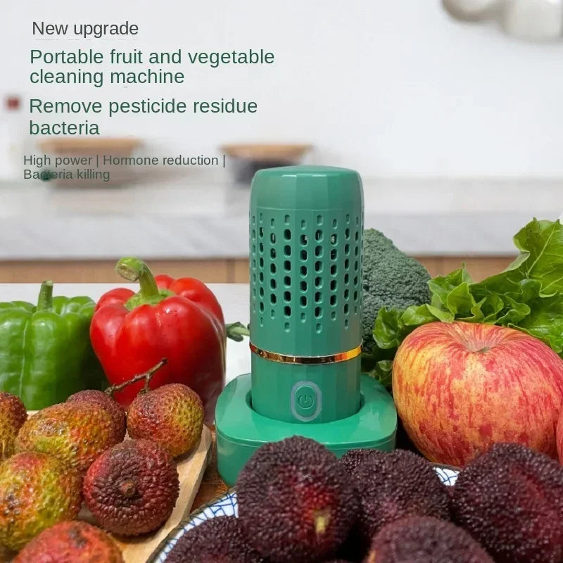 Portable Ultrasonic Fruit and Vegetable Washing Machine: Wireless Food Cleaner for Outdoor Use