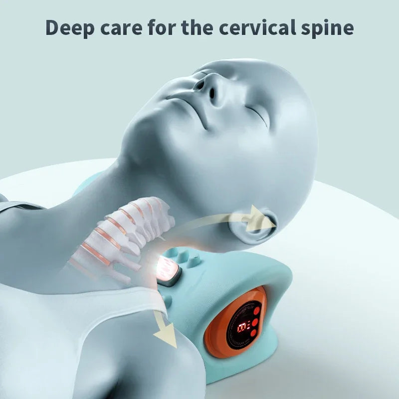 Multifunctional Electric Neck Massager: Vibration and Heat Therapy for Cervical Spine Relief