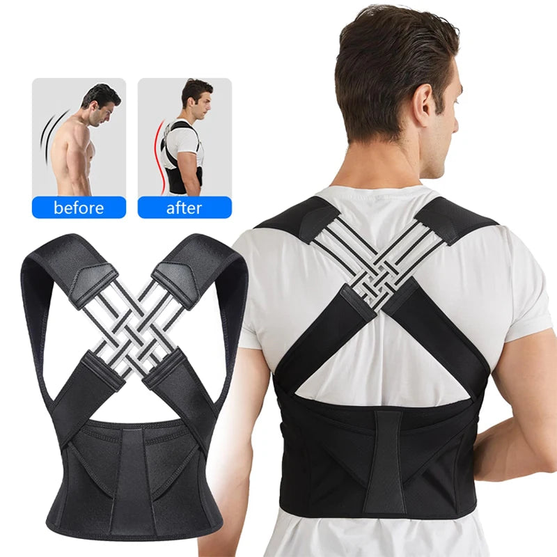 Adjustable Back Posture Corrector Brace: Breathable Support for Kids, and Adults