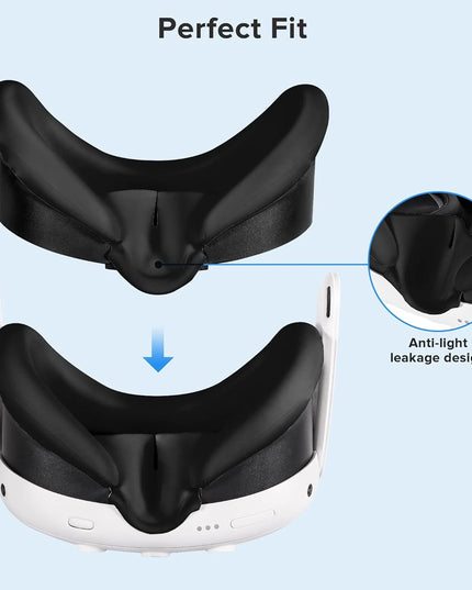 7-in-1 VR Accessories Kit for Meta Quest 3: Silicone Protective Cover and Lens Cap