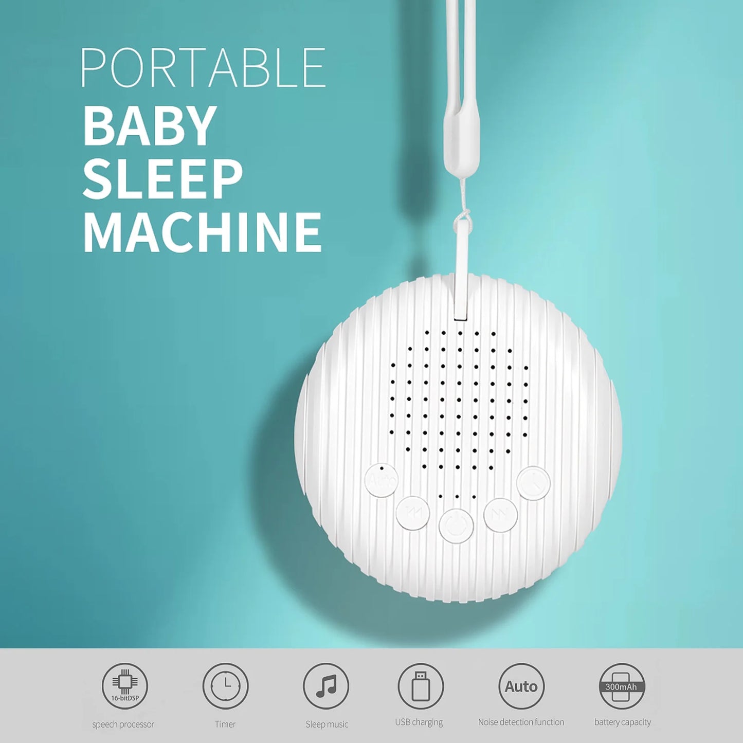 Sleep Machine: Adjustable Volume White Noise Player with Timed Shutdown