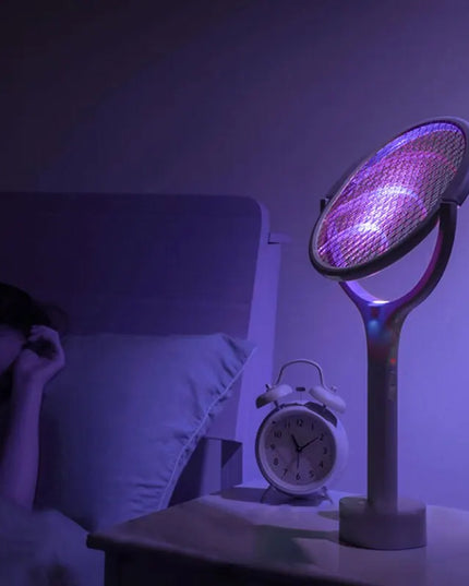 5-in-1 Fast Charging Electric Mosquito Swatter: Adjustable Battery-Powered Bug Zapper Lamp
