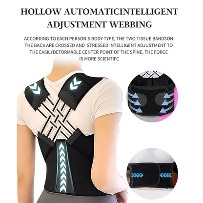 Adjustable Back Posture Corrector Brace: Breathable Support for Kids, and Adults