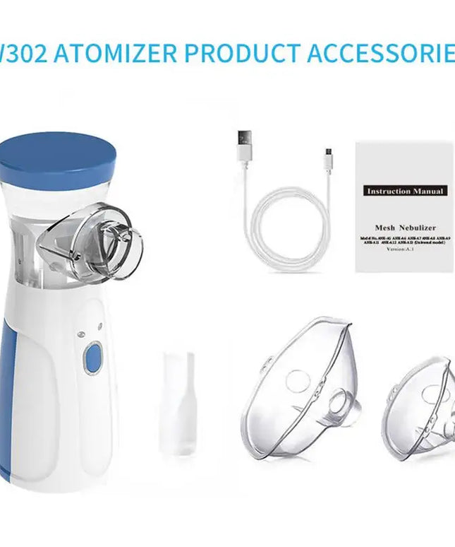 Portable Outdoor Nebulizer: Silent Mesh Mini Inhaler for Asthma Relief in Kids and Adults