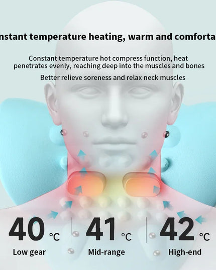 Multifunctional Electric Neck Massager: Vibration and Heat Therapy for Cervical Spine Relief
