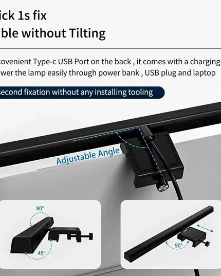 33cm/50cm LED Monitor Light Bar: Adjustable Screen Light for Reading and Work