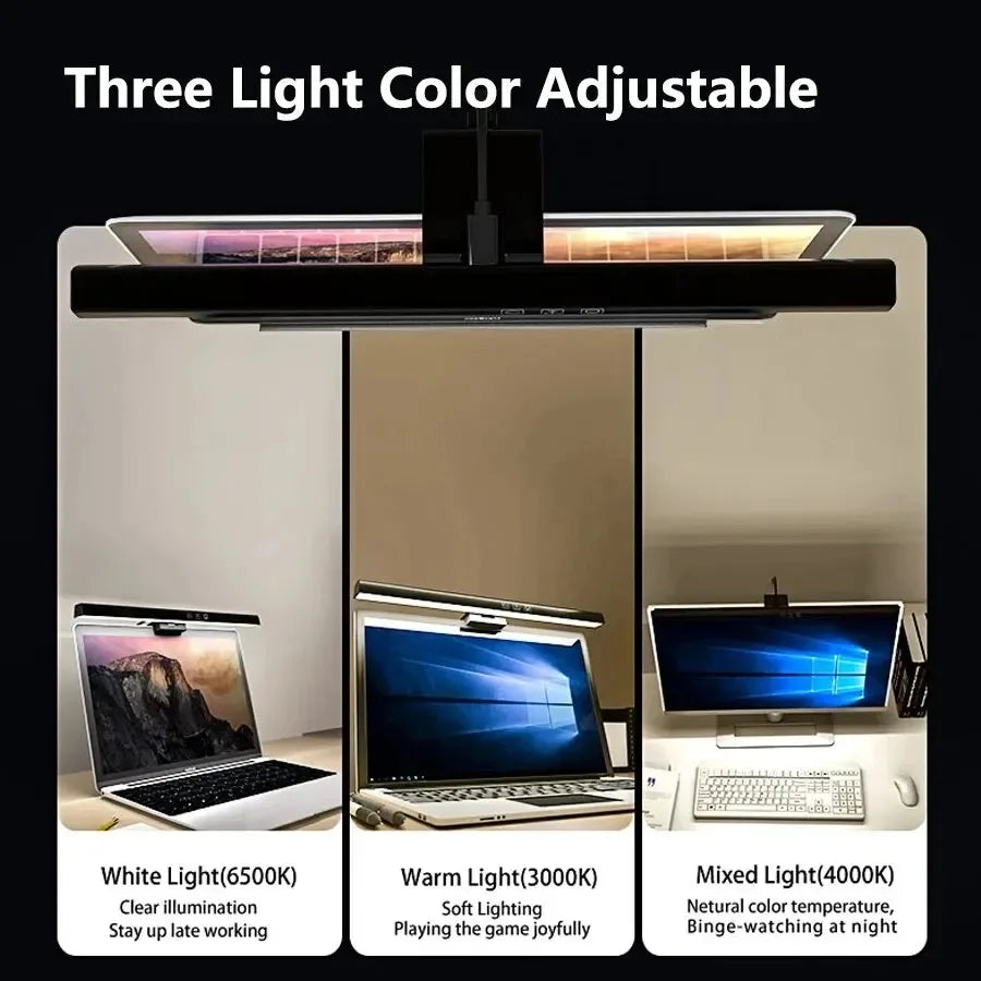 33cm/50cm LED Monitor Light Bar: Adjustable Screen Light for Reading and Work