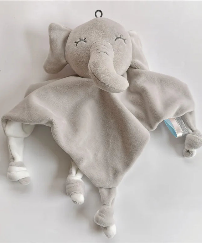 Cuddly Plush Animal Lovey Blanket: Rabbit Sleeping Toy for Babies