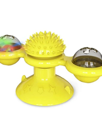 Interactive Windmill Cat Toy: Puzzle Game with Whirligig Turntable for Kittens