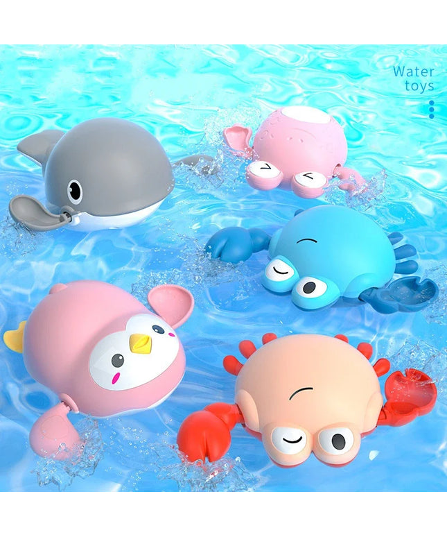 Baby Bath Toys: Clockwork Swimming Dolls for Fun Water Play in the Bathtub