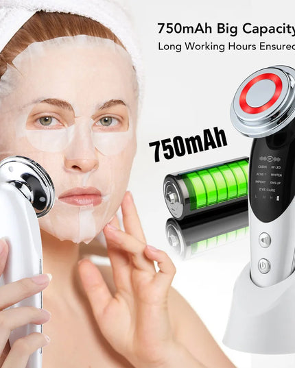 Multifunctional EMS Microcurrent Face Lifting & LED Skin Rejuvenation Massager