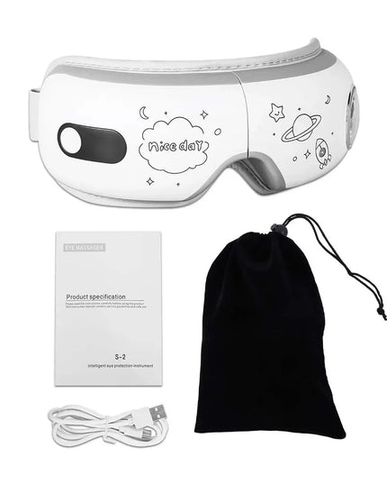 Smart Eye Massager with 6D Airbag Vibration: Bluetooth Hot Compress for Eye Comfort and Fatigue Relief