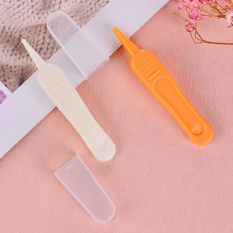 1PC Infant Ear and Nose Cleaner: Safe Round Head Tweezers for Baby Care