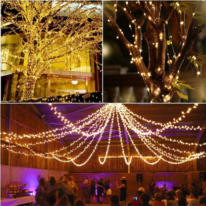 Outdoor Solar String Lights: 7M/12M/22M/32M LED Twinkle Fairy Lights for Christmas and Patio Decor