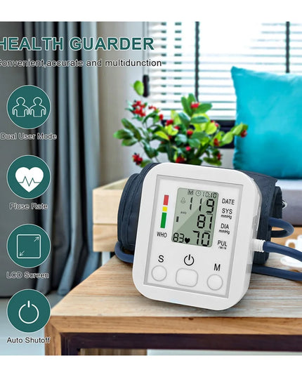 Voice Digital Arm Blood Pressure Meter Medical Pressure Tonometer Tensiometer Baumanometer Pulse Sphygmomanometer