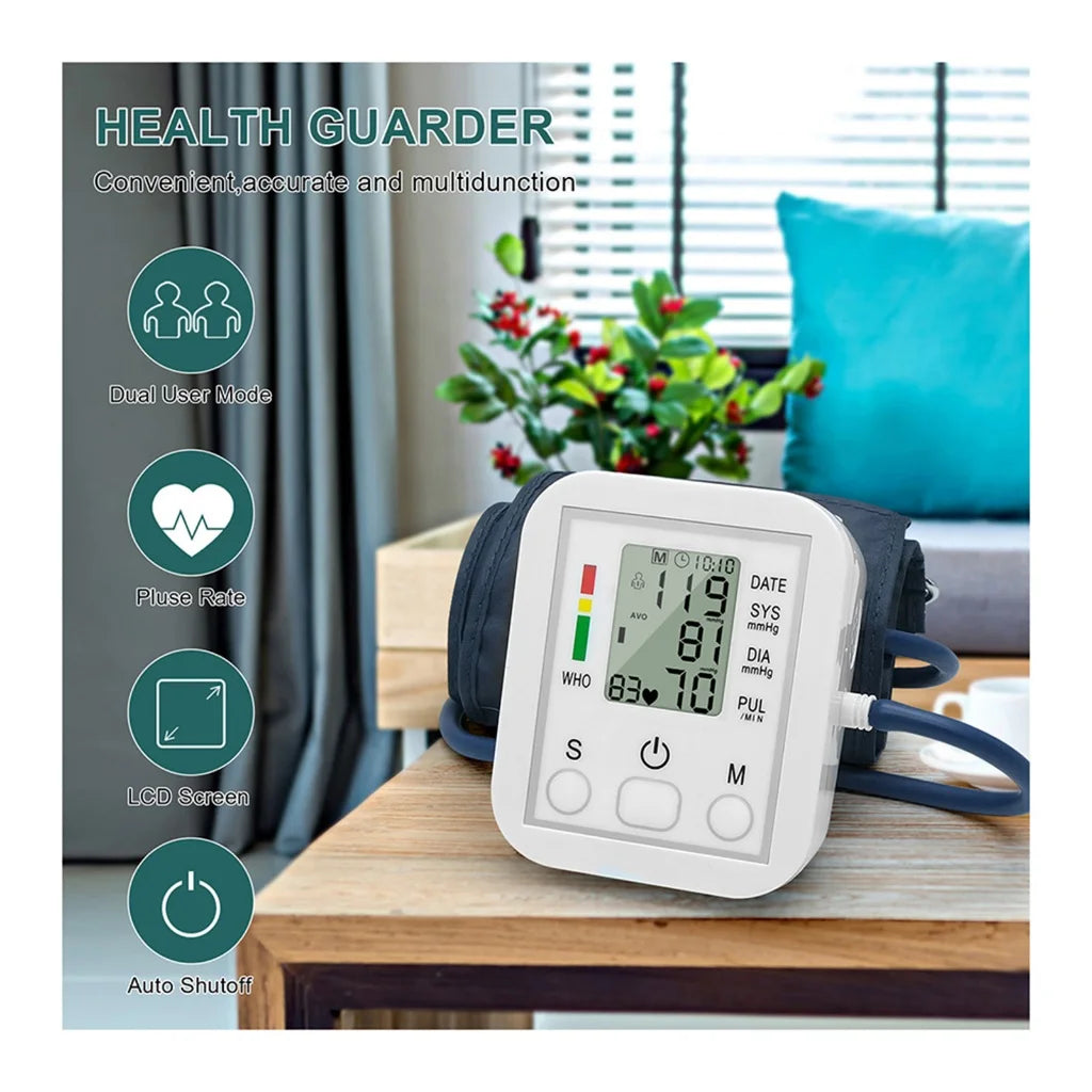 Voice Digital Arm Blood Pressure Meter Medical Pressure Tonometer Tensiometer Baumanometer Pulse Sphygmomanometer