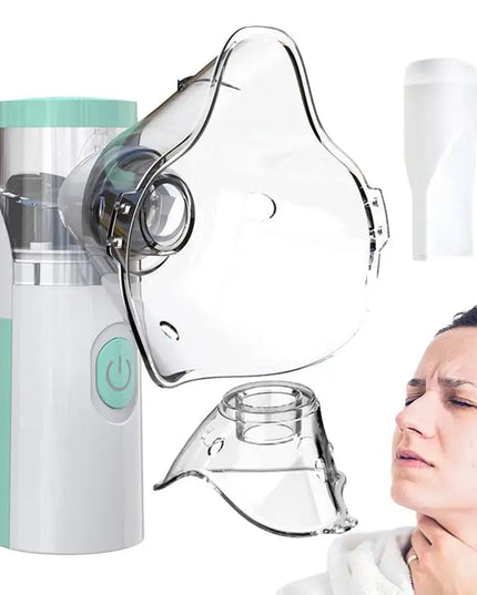 Portable Outdoor Nebulizer: Silent Mesh Mini Inhaler for Asthma Relief in Kids and Adults