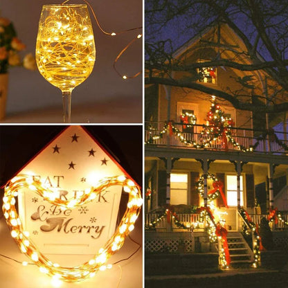 Outdoor Solar String Lights: 7M/12M/22M/32M LED Twinkle Fairy Lights for Christmas and Patio Decor