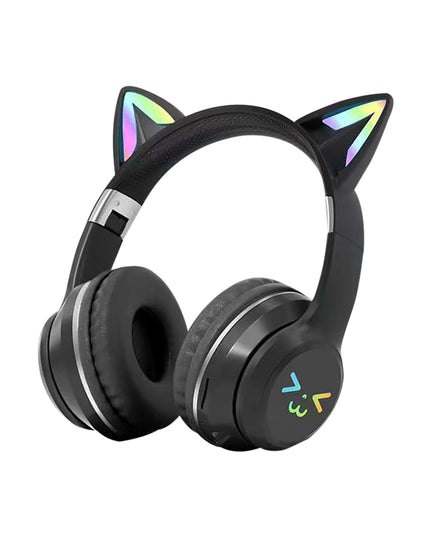 Wireless Cat Ear Headphones: RGB Light-Up Bluetooth Earphones for Music and Gaming