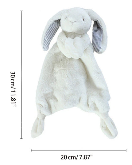 11" Soft Bunny Comforter: Teething Toy & Doll Room Decor for Infants