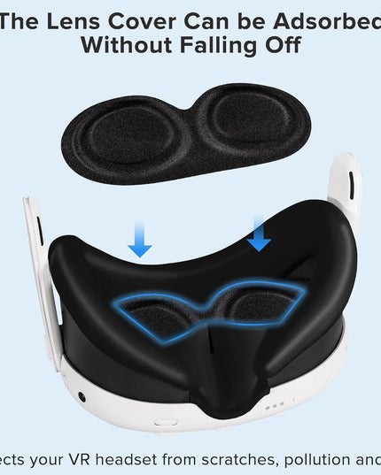 7-in-1 VR Accessories Kit for Meta Quest 3: Silicone Protective Cover and Lens Cap