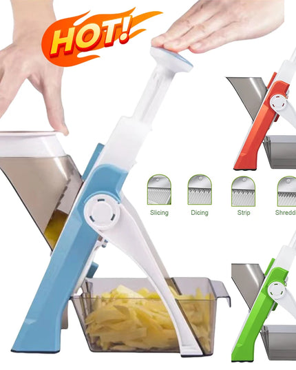 Multi-Functional Vegetable Slicer: Safe Chopper for Potatoes, Shredders, and Kitchen Gadgets