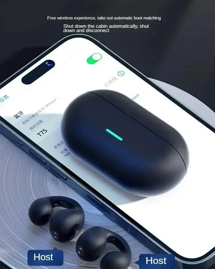 Bluetooth 5.3 Bone Conduction Headphones: Wireless Sports Earphones with HD Call and Noise Cancelling