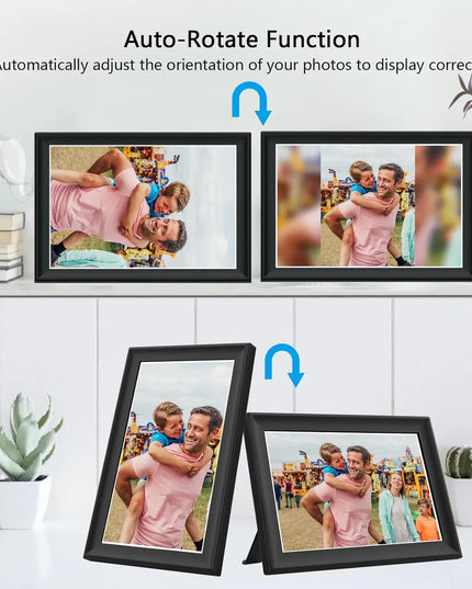 Frameo 10.1-Inch Digital Photo Frame: WiFi-Enabled with 32GB/64GB Storage and 1280x800 Touch Screen