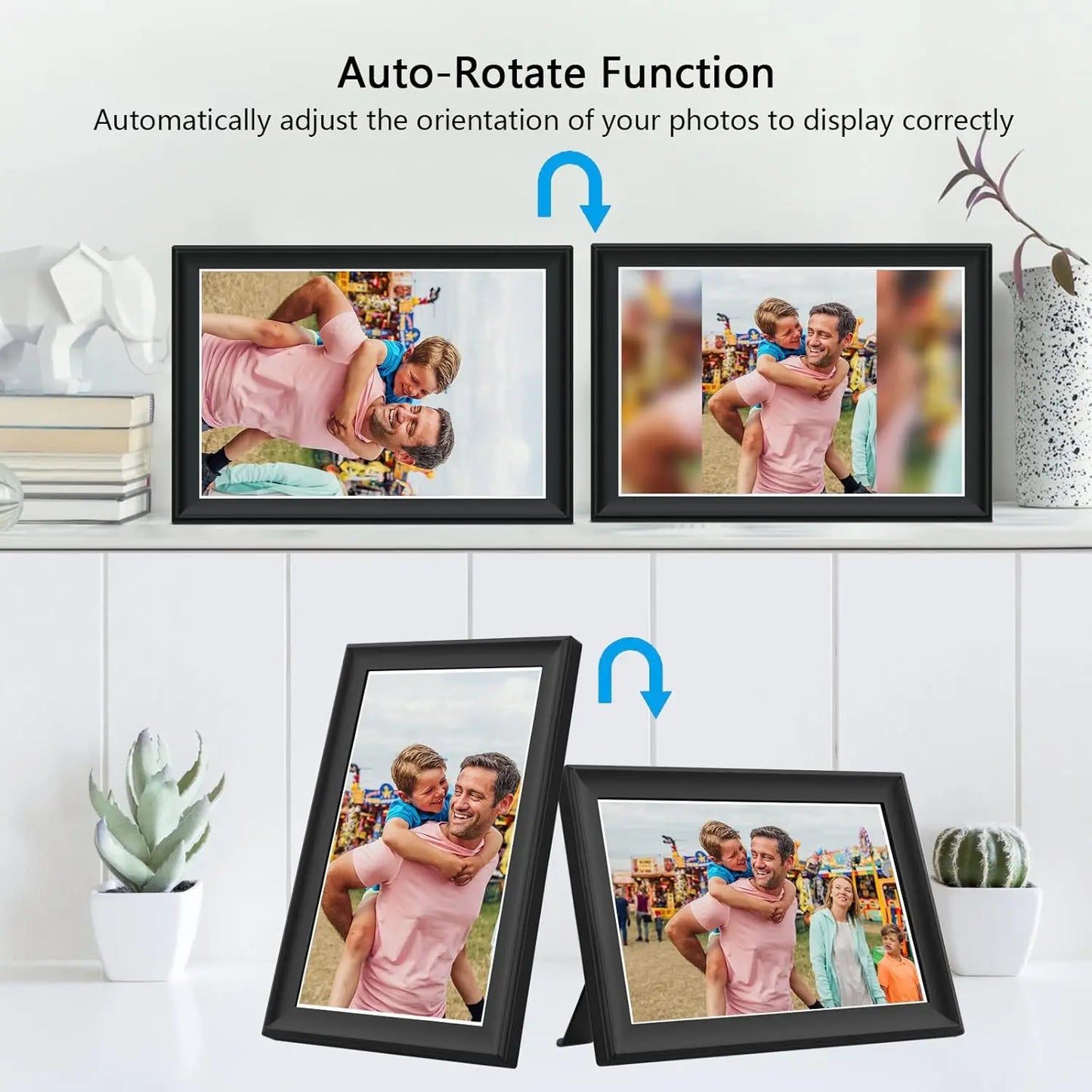 Frameo 10.1-Inch Digital Photo Frame: WiFi-Enabled with 32GB/64GB Storage and 1280x800 Touch Screen