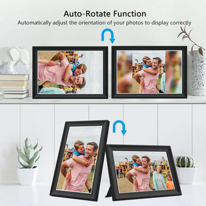 Frameo 10.1-Inch Digital Photo Frame: WiFi-Enabled with 32GB/64GB Storage and 1280x800 Touch Screen