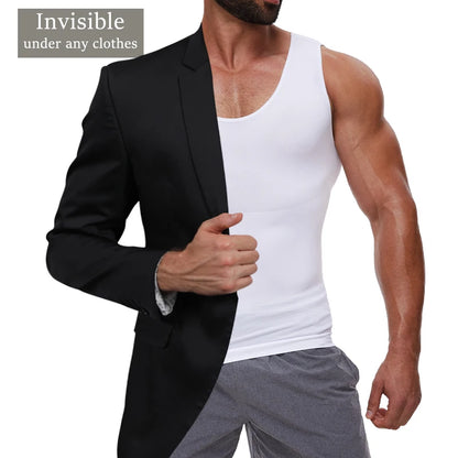 Men's Compression Vest: Tummy Control Shapewear for a Slimmer Abdomen