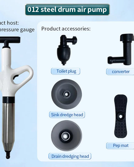 High-Pressure Toilet Pipe Dredger: Durable Stainless Steel Tool Set for Efficient Drain Cleaning