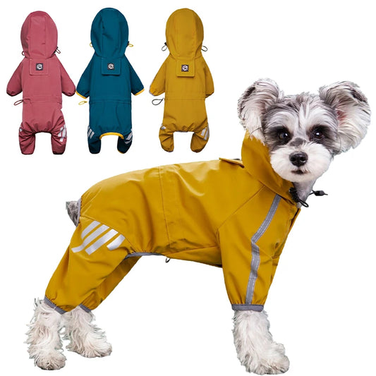 Reflective Raincoat for Dogs: Waterproof Overalls for Small and Medium Pets