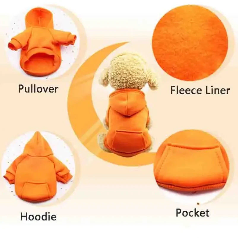 Winter Dog Hoodie: Hooded Sweatshirt for Small and Medium Dogs and Puppies