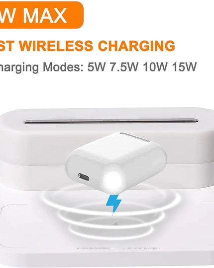 Fast Charge Wireless Desk Lamp: Adjustable Touch Light for Bedroom and Office Use