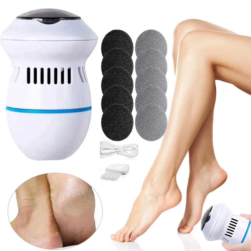 Rechargeable Electric Foot File: Professional Skin Trimmer for Pedicure and Foot Care