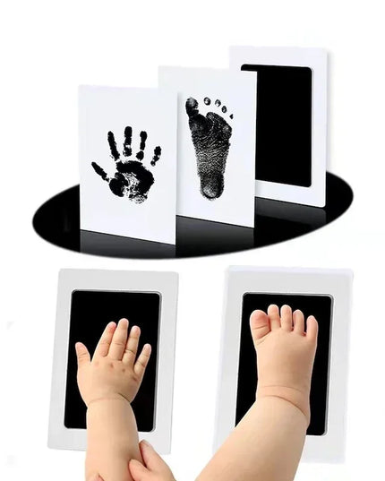 Newborn Baby DIY Hand And Footprint Kit Ink Pads Photo Frame Handprint Toddlers Souvenir Accessories Safe Clean Baby Shower Gift