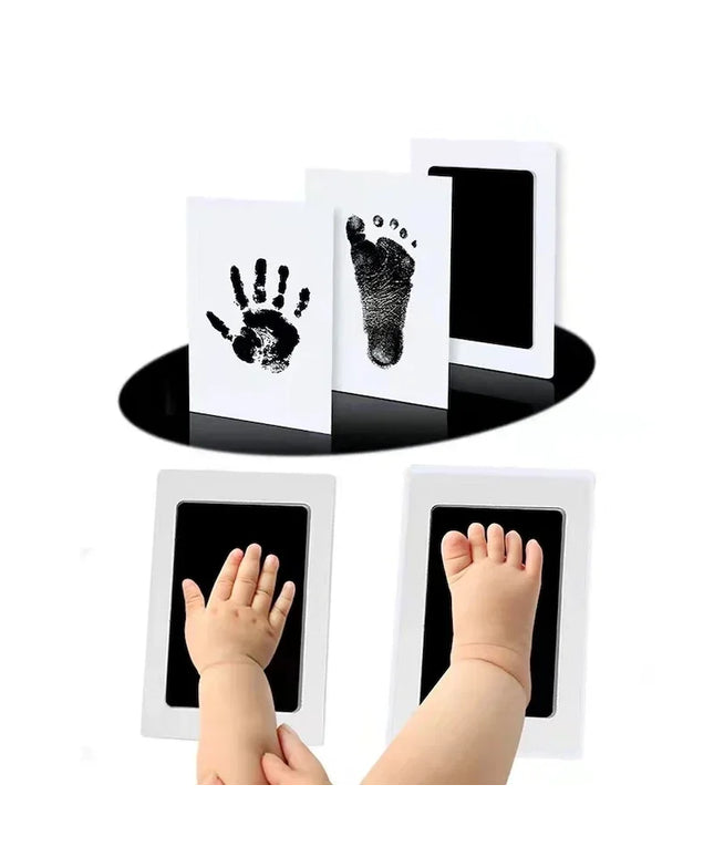 Newborn Baby DIY Hand And Footprint Kit Ink Pads Photo Frame Handprint Toddlers Souvenir Accessories Safe Clean Baby Shower Gift