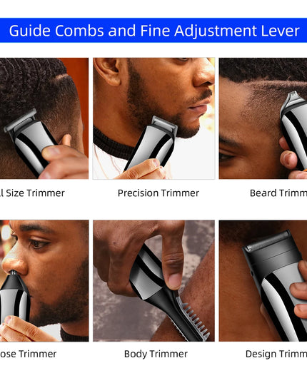 Multi hair trimmer men facial,beard,body grooming kits electric hair clipper nose ear trimer rechargeable