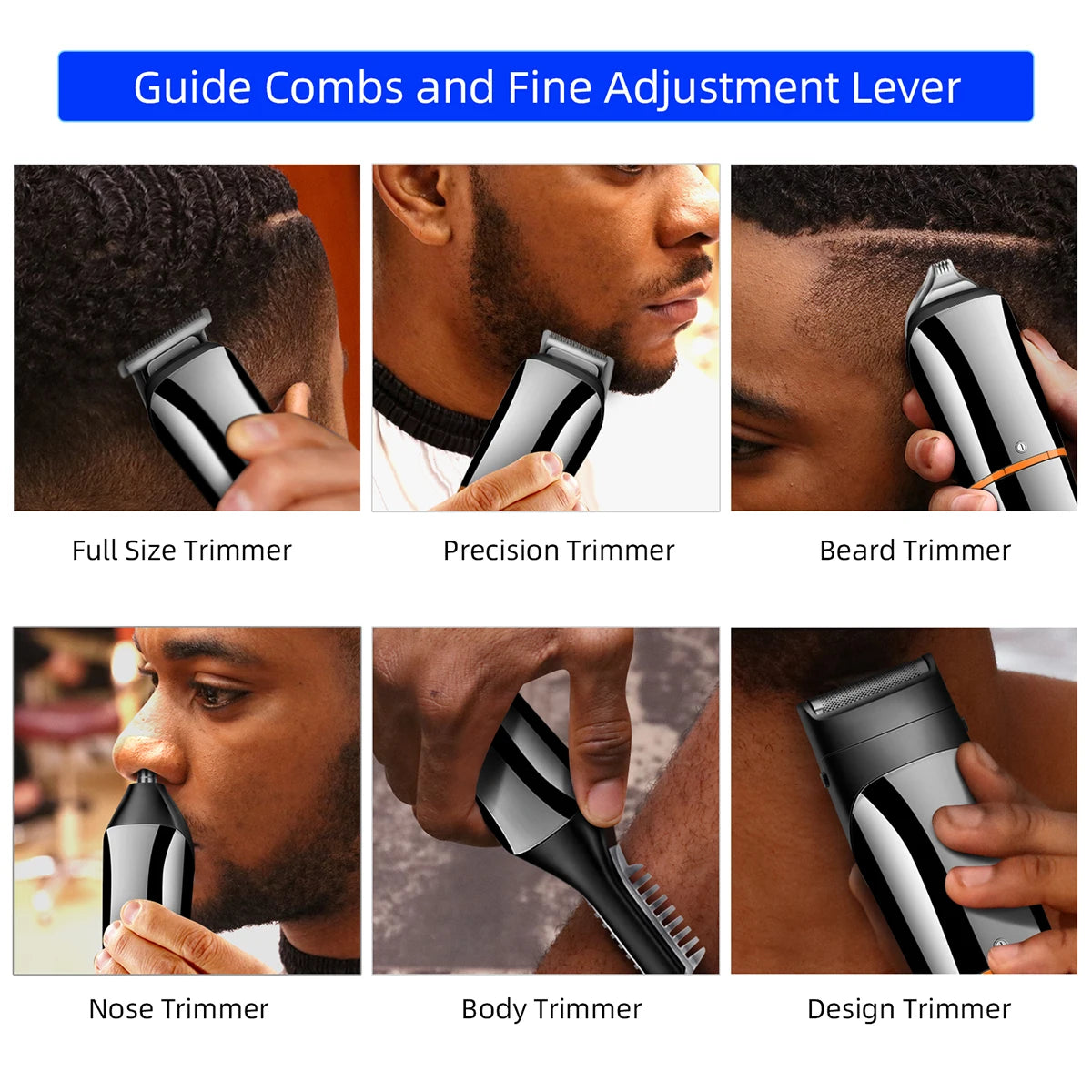 Multi hair trimmer men facial,beard,body grooming kits electric hair clipper nose ear trimer rechargeable